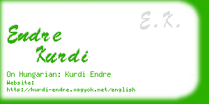 endre kurdi business card